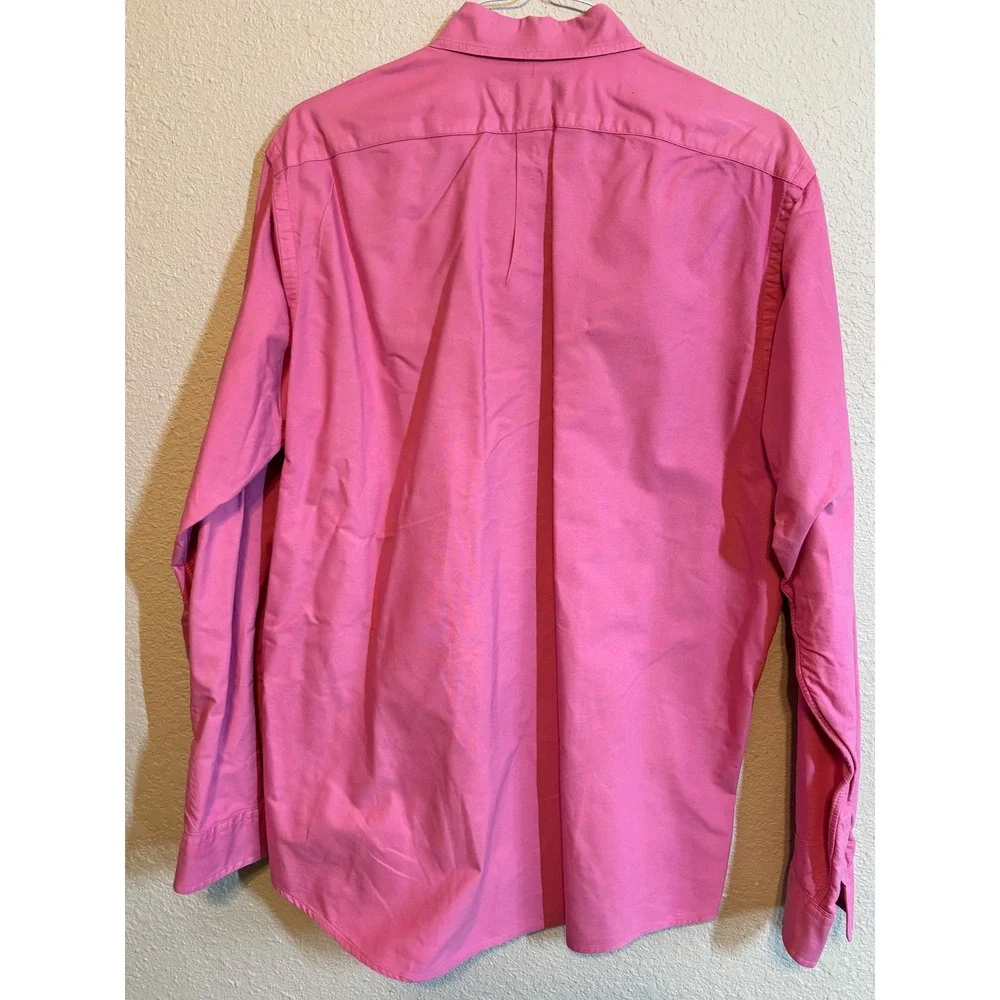 Polo Ralph Lauren Mens Pink Long Sleeve Classic Fit Oxford Button Down Shirt